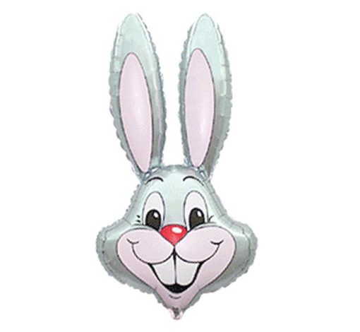 Grey rabbit kanonhode folieballong 14"