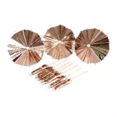 Drinkparasoller rosegold 10 pk