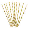 Papir-sugerør gullstriper 10pk