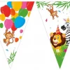 Jungelsafari flaggbanner i papir 2,3m