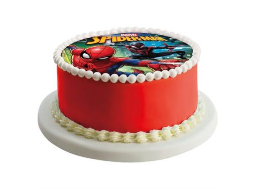 Spiderman spiselig kakeskilt 20 cm sukkerfritt
