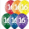 16th birthday transparente ballonger 6pk