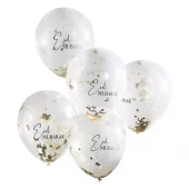 Eid gummiballonger gold moon & stars 5 pk