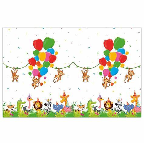 Jungle balloons plastduk 120x180cm