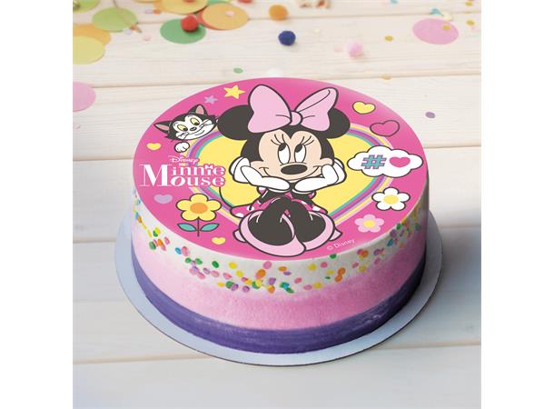 Minnie mus spiselig kakeskilt 20 cm sukkerfri