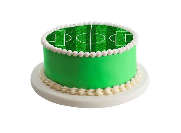 Fotballbane spiselig kakeskilt 16 cm