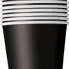 Pappkopper ensfarget svart 270ml 8pk