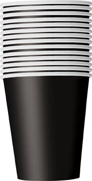 Pappkopper ensfarget svart 270ml 8pk