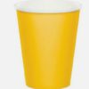 Pappkopper ensfarget gul 270ml 8pk