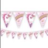 Unicorn rainbow colors flaggbanner 2,3m