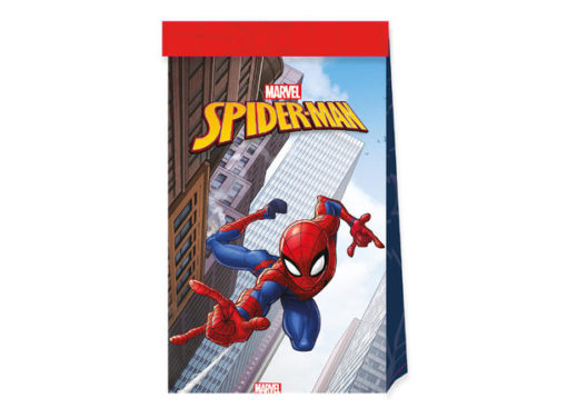 Spiderman godteposer i papir 4pk