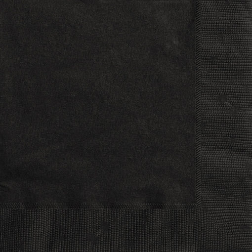 Drikkeservietter svart 20 pk - 25x25cm