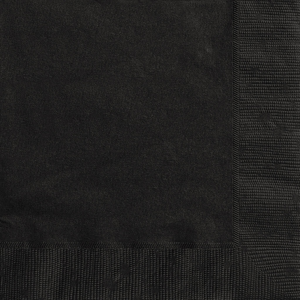 Drikkeservietter svart 20 pk - 25x25cm