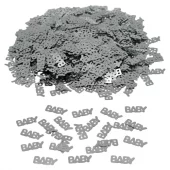 Bordkonfetti BABY sølv