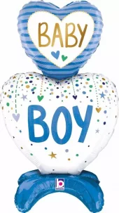 Baby boy self-standing balloon