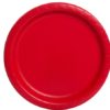 Pappfat ensfarget rød 8pk 18cm