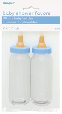 2 pk fyllbare tåteflasker blå 13 cm