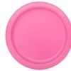 Pappfat ensfarget mørk rosa 18cm 8pk