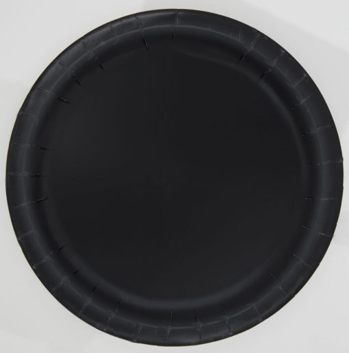 Pappfat ensfarget svart 18cm 8pk