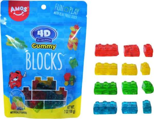 Amos 4D gummy blocks 198g