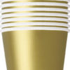 Pappkopper ensfarget gull 270ml 8pk
