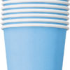 Pappkopper ensfarget lyseblå 270ml 8pk