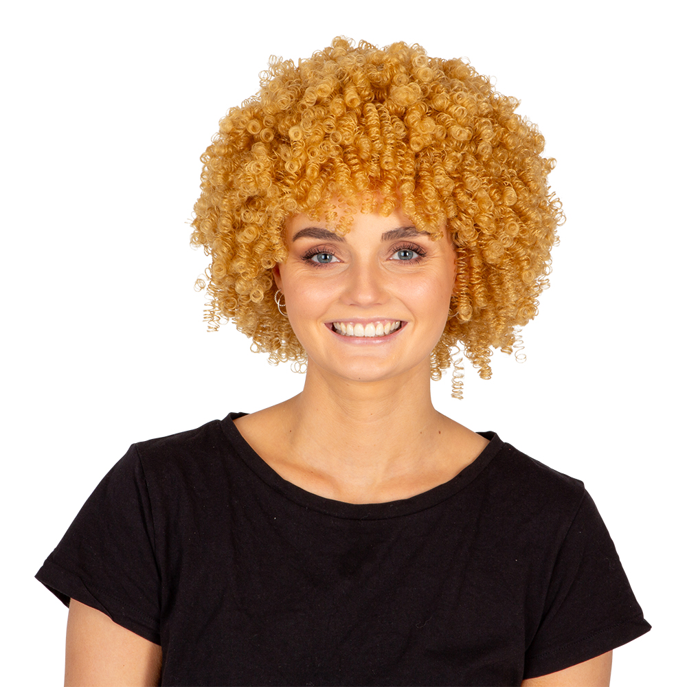 Parykk afro blonde