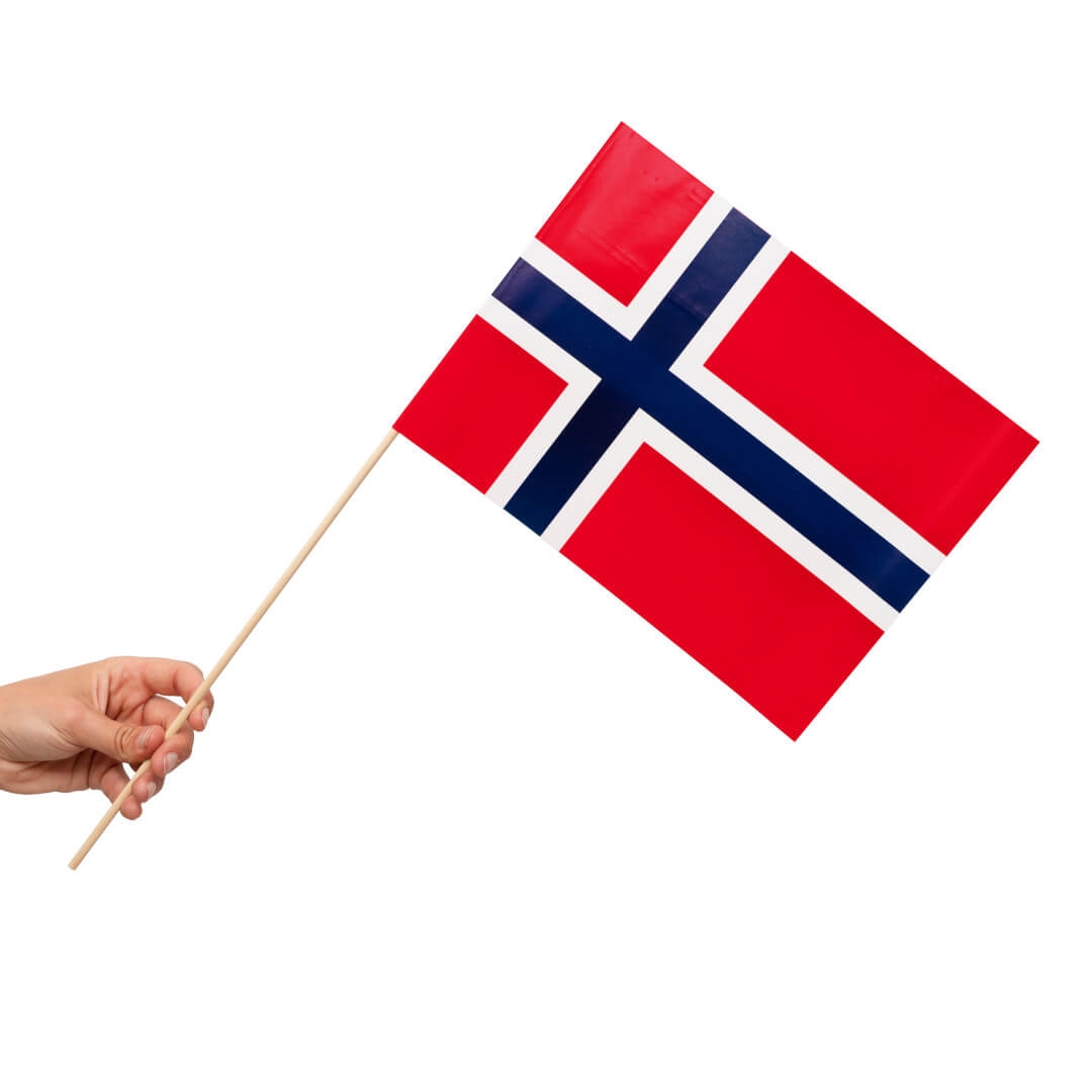 Norske flagg i papir 10pk