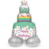 Standing foil balloon cake time color 72 cm