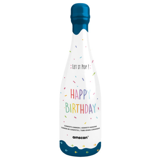 Confetti Bottle Multicolor Rectangular Paper 32cm Blue Bottle