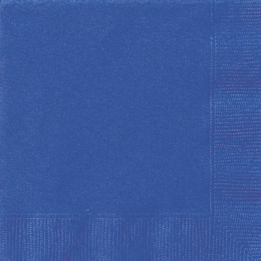 20 Lunchservietter ensfarget mørk blå- 33x33cm