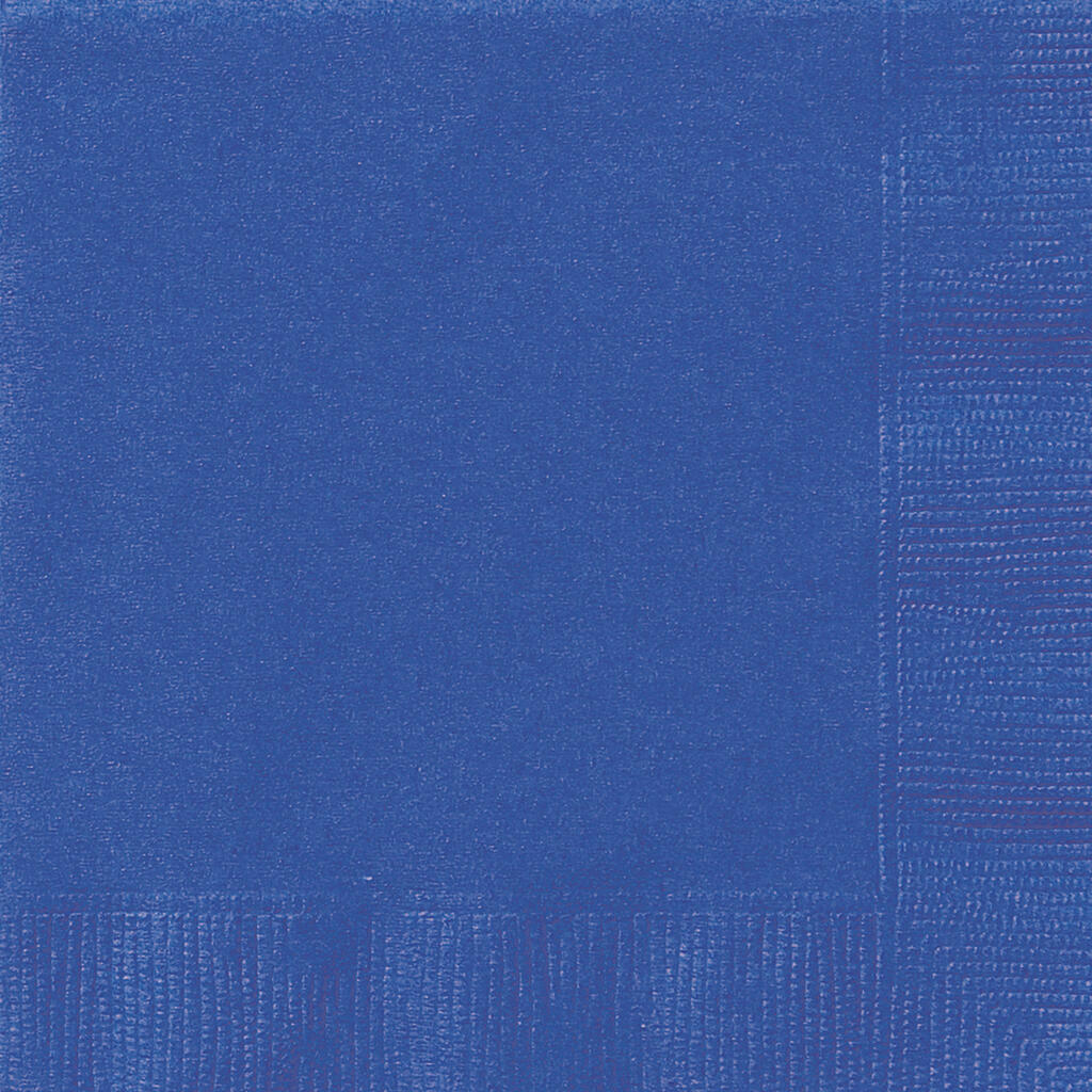 20 Lunchservietter ensfarget mørk blå- 33x33cm