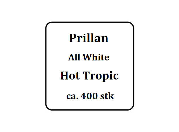 Prillan All White Hot Tropic S3 (400 stk)