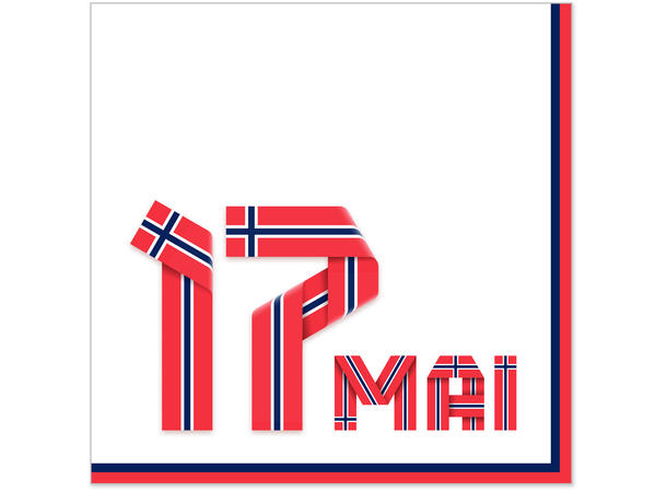 Servietter 17. mai Flagg Norge 20pk