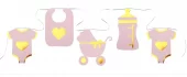 Babyshower metallic bunting