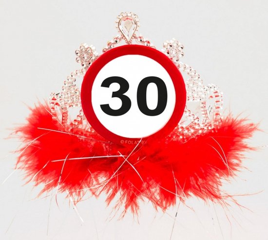 Traffic sign tiara 30 år