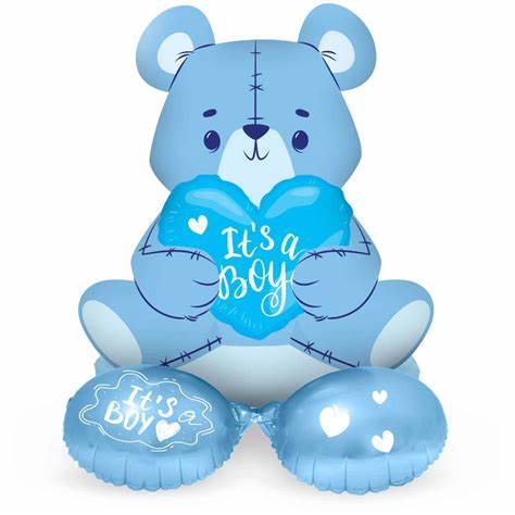 Standing foil balloon its a boy teddybear