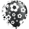 Fotball gummiballonger sort/hvit 8pk