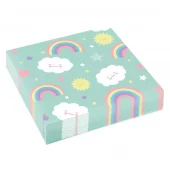 Rainbow & Cloud servietter 20 pk