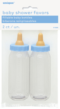 2 pk fyllbare tåteflasker blå 13 cm