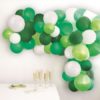 Grønn og hvit ballongbue sett