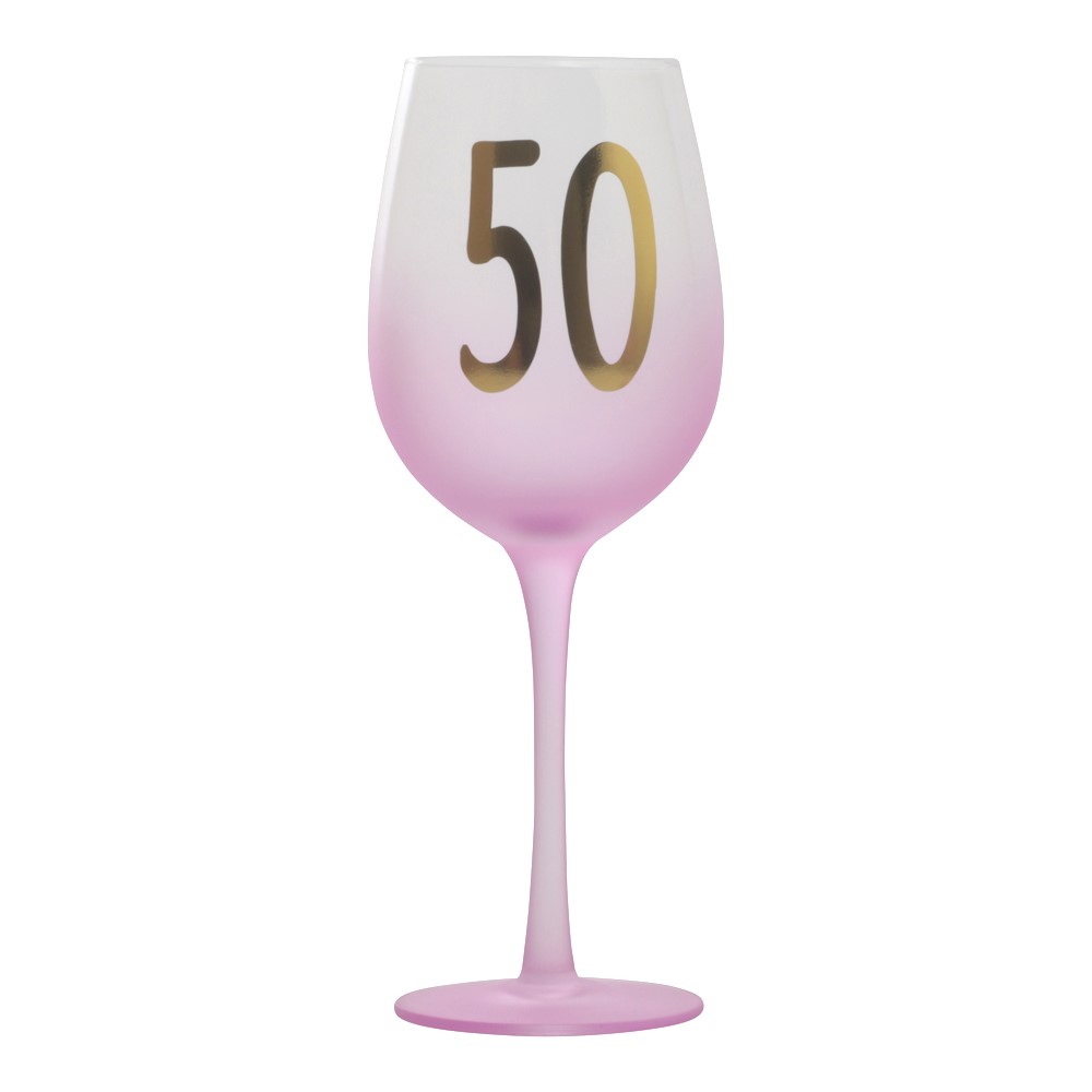 Wine glass pink 50 år