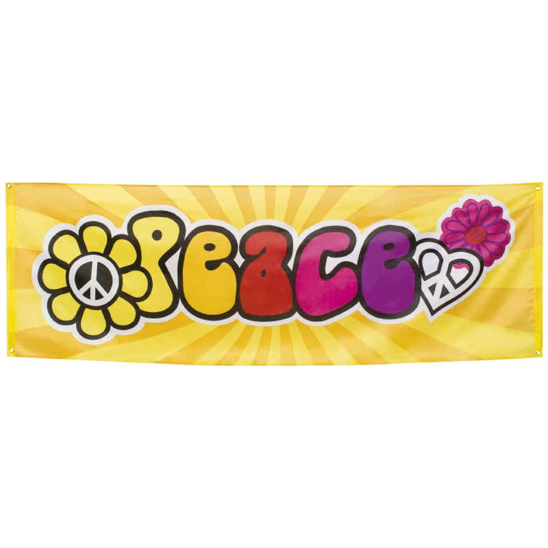 Peace polyester banner 220x74 cm