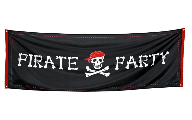 Pirate Party banner 220x74 cm
