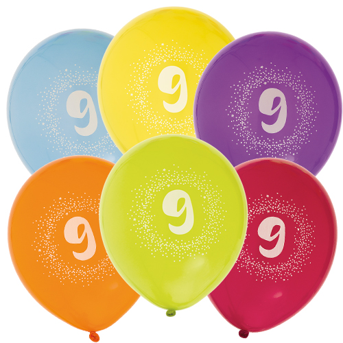 6 pk ballonger 9th birthday