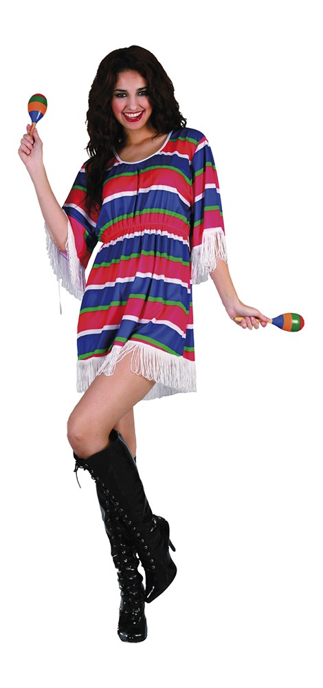 Mexican girl poncho