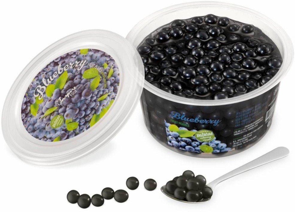 Popping boba blueberry fruit pearls