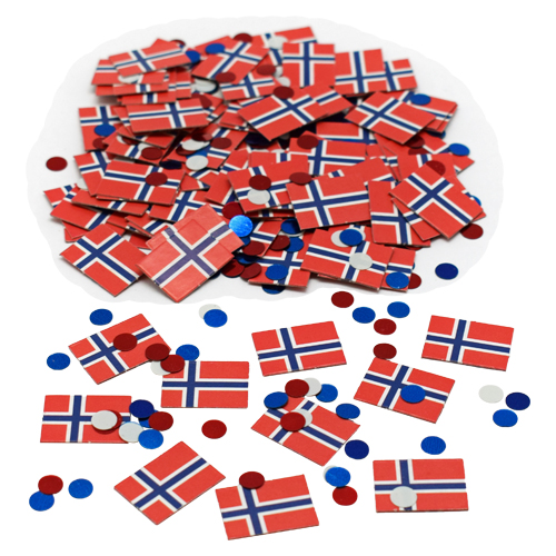 Konfetti norske flagg