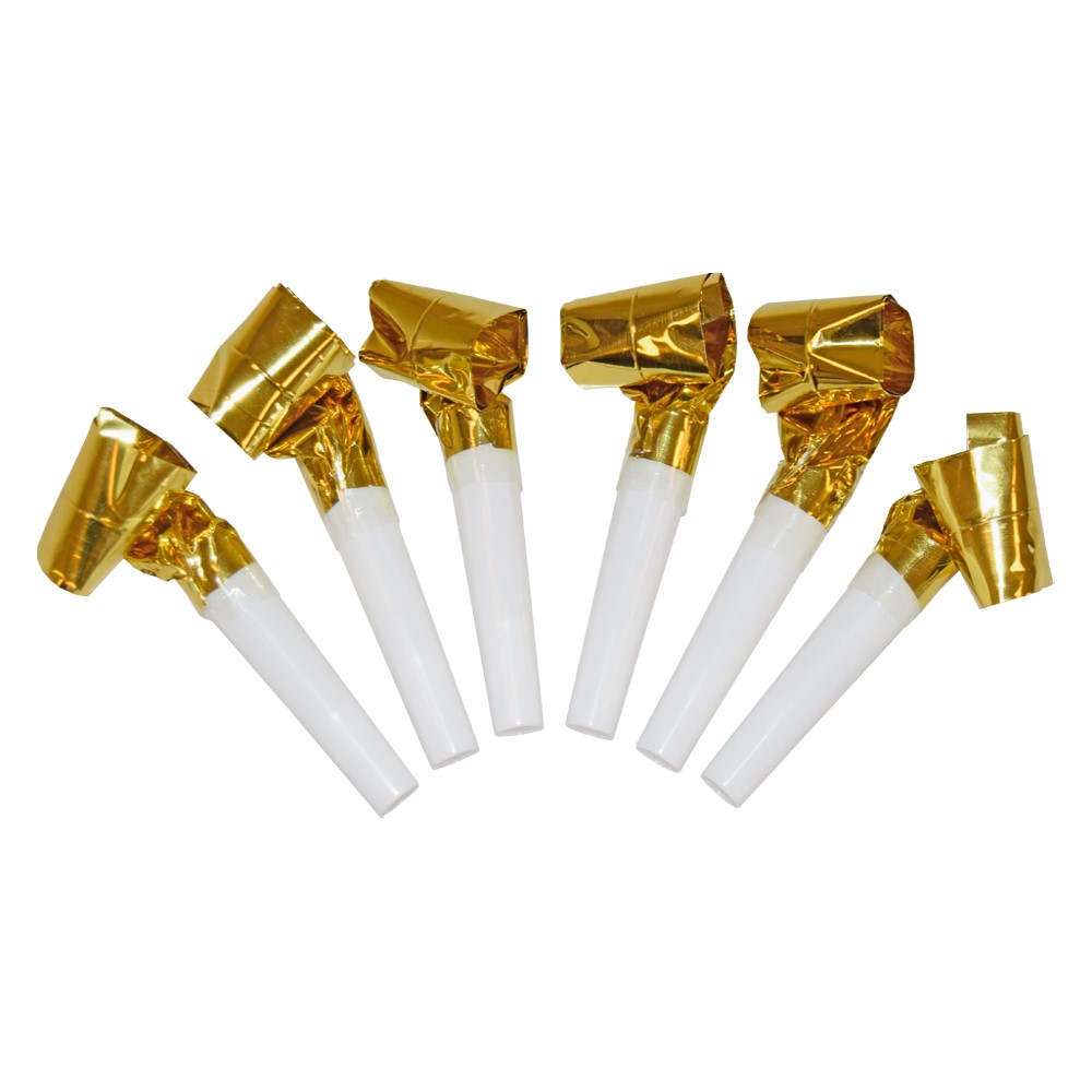 Party blow outs gold metallic
