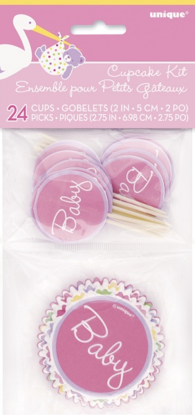 Cupcake kit 24 pk rosa